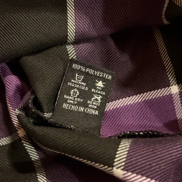 Dixxon The Crown Flannel Ladies Size Small Purple Plaid - Picture 5 of 7